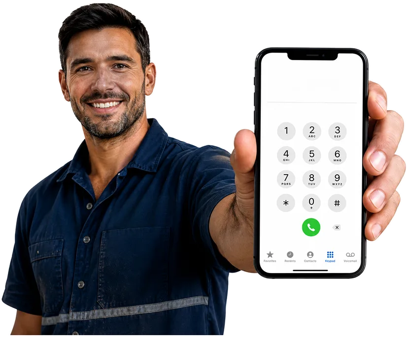 Our plumber taking a booking call for Cabramatta