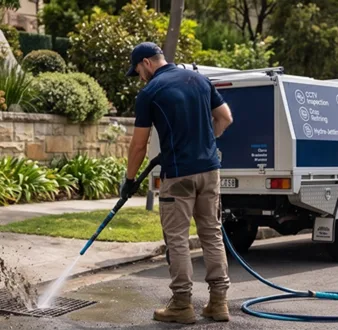 Tree roots removed from a Cabramatta drain pipe